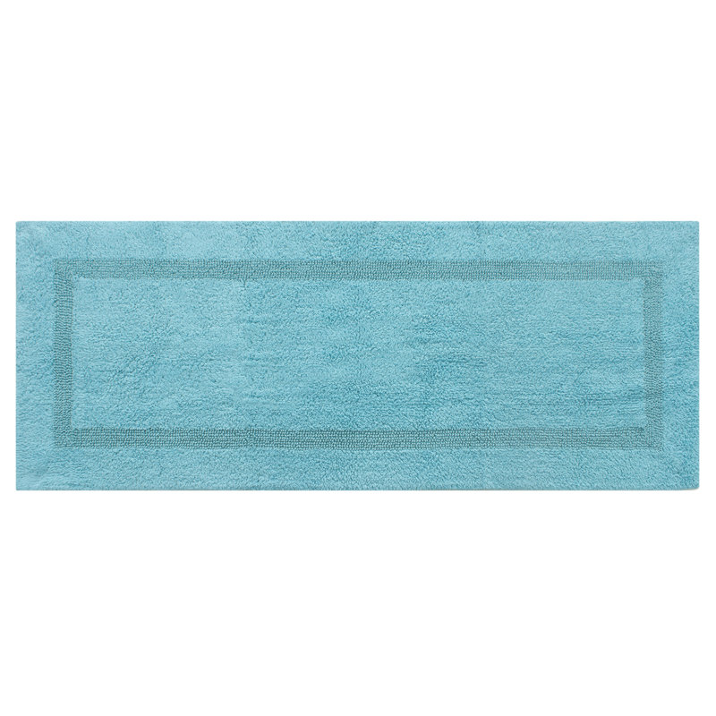 Tapis pour salle de bain en coton réversible 100% coton, doux et absorbant, disponible en 5 tailles et couleurs multiples