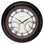 Horloge murale d'extérieur lumineuse 24 pouces avec thermomètre / capteur d'humidité AcuRite, chiffres romains, cadre en métal et lentille en verre (75022M)