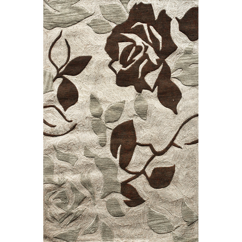 Tapis beige touffeté à la main Imtiaz, Rectangle 5' x 8'