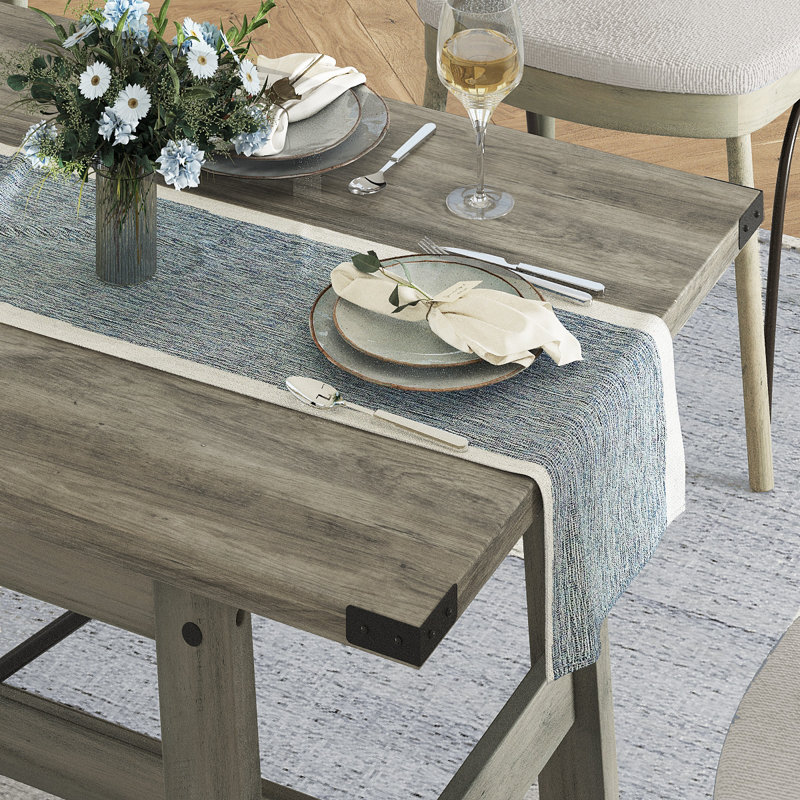 Table de salle à manger à piédestal Lysiane, Gris