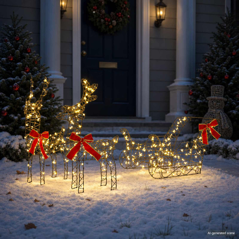 Lighted Reindeer, Brown String