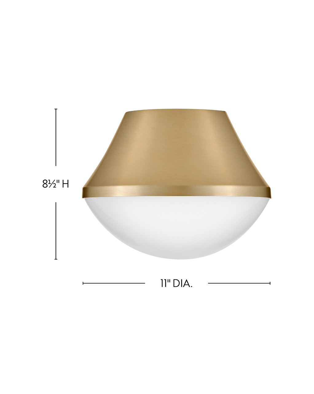 Carsyn Flush Mount, Lacquered Brass