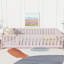Ensemble de lit de sol moderne Twinkle avec porte, bois d'hévéa et garde-corps de sécurité-115630469-115630473