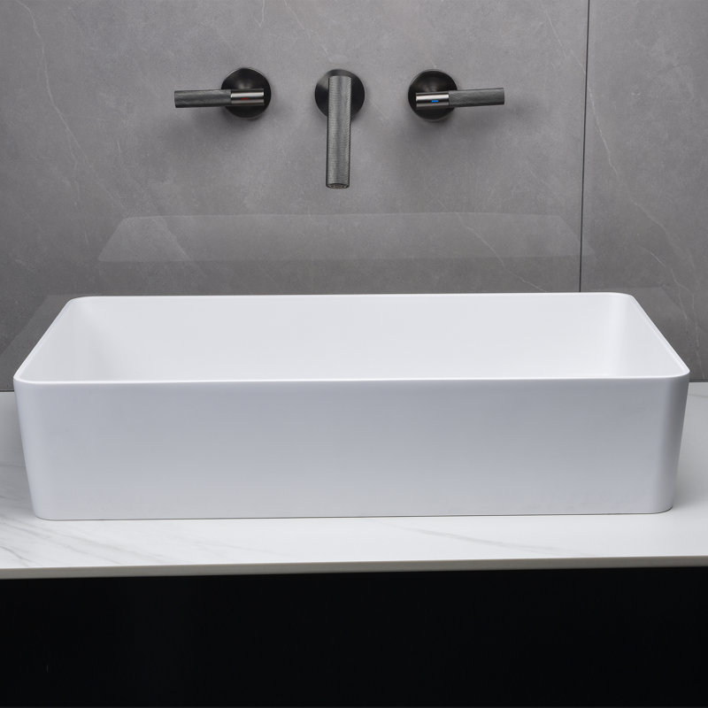 23" Rectangular Vessel Bathroom Sink
