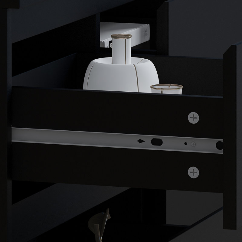 Carlton 7 Drawer Merchant Chest Of Drawers: 4 + 3 Configuration. Matt Finish. Scratch Resistant. Modern No Handle Design.