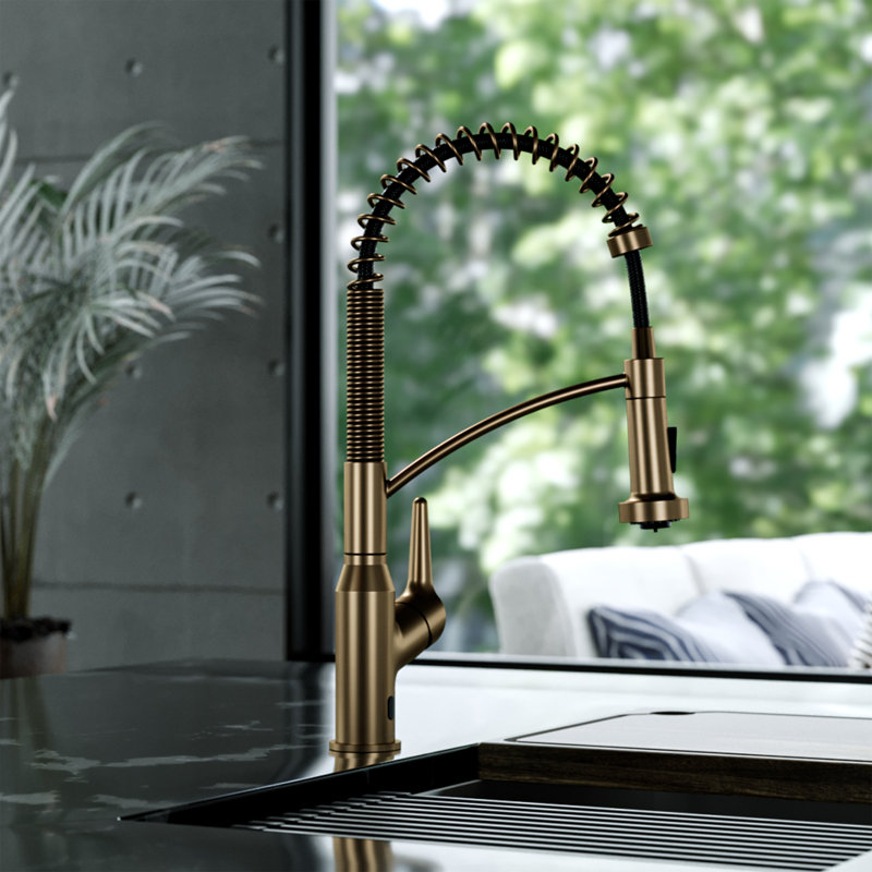 Karran Scottsdale Pull Down Touchless Kitchen Faucet, Copper
