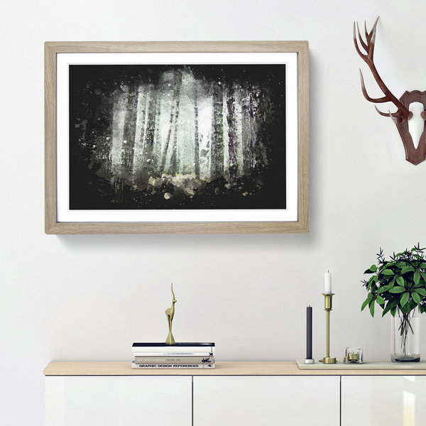 East Urban Home View of a Pine Tree Forest - Picture Frame Graphic Art ...