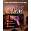 Présentoir de bouteilles de boissons alcoolisées à DEL, supportant USB, présentoir de tablette de bar lumineux en acrylique avec télécommande HF et contrôle des applications, 9 couleurs statiques, mode de minuterie