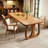 Burlywood Rectangular Solid Wood Dining Table-217827177