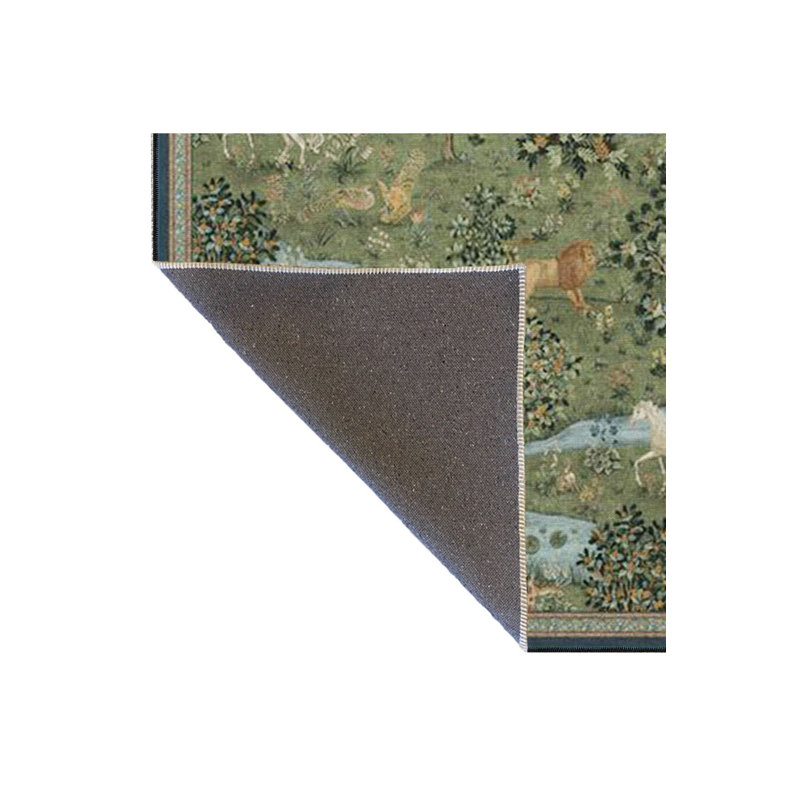 Tapis tissé coloré lavable à motif Green Lake, Tapis de couloir 2 pi 6 po x 6 pi 7 po inclus
