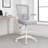 Dea Drafting Stool Chair, Flip-Up Arms, Gray Mesh, Chrome Footring-118318907