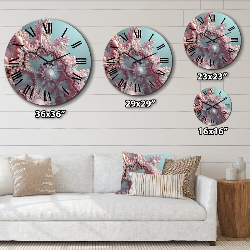 Horloge murale Fractal Pastel, Très grand