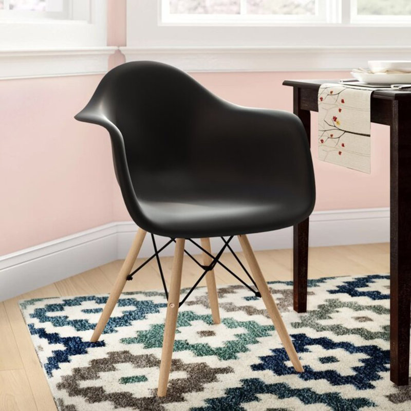 Cardone Arm Chair, Black/Natural