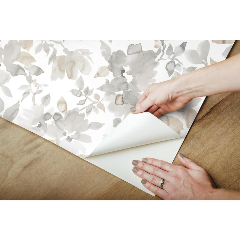 Rouleau de papier peint adhésif floral Cansler