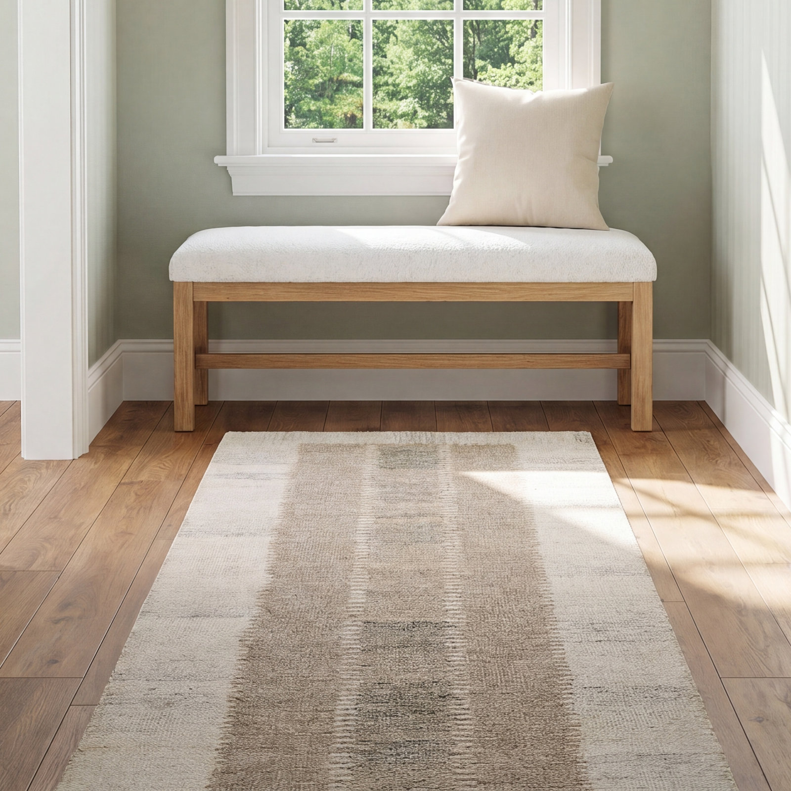 Lanora Hand-Tufted Geometric Wool Rug, Rectangle 5' x 8'