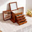 5-Tier Wooden Jewellery Organizer Box with Mirror