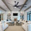84 In Super Large Black Ceiling Fan With Remote Control 8 Blades