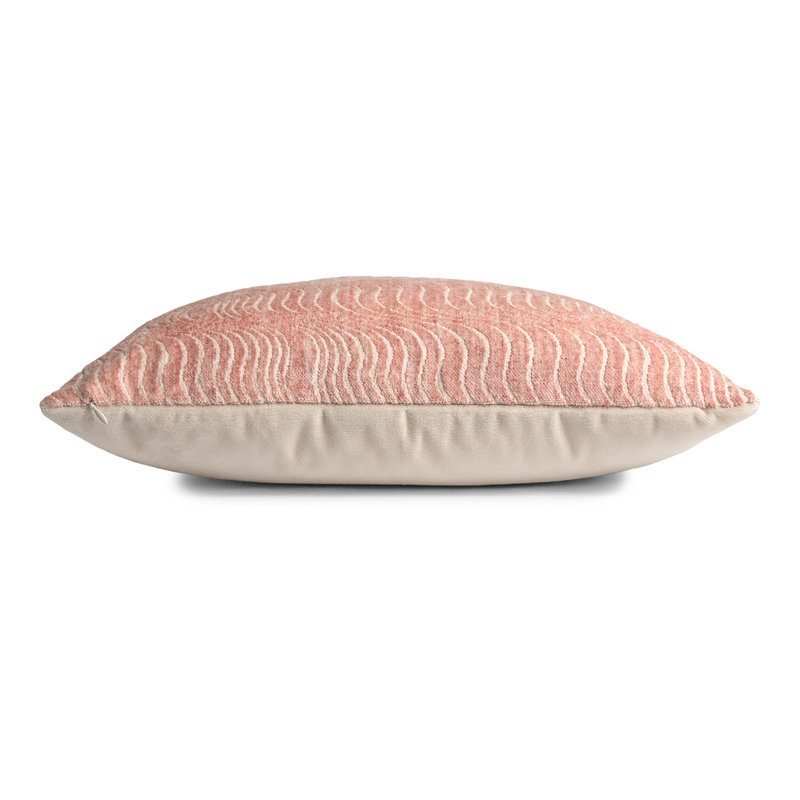 Torsion Lumbar Woven Jacquard Pillow, Peach