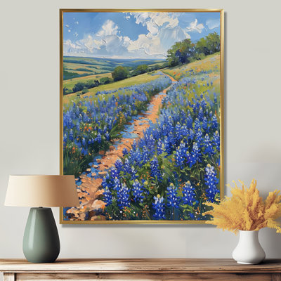 «Summer Morning Magic» par Bonnets bleus Fields II - décorations murales «Blue Bonnets»