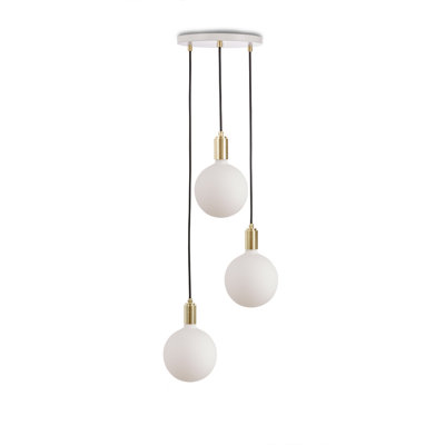 Luminaire suspendu en forme de grappe à 3 lumières Sphere IV