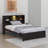 Wood Platform Bed With Bookcase Headboard, Built-In Downlight-1016111009-1016111008