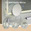 Demri Modern Dressing Table with Led Mirror, 2 Drawers and 6 Shelves
