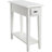 Narrow Solid Wood Side Table with Shelf-1186550056