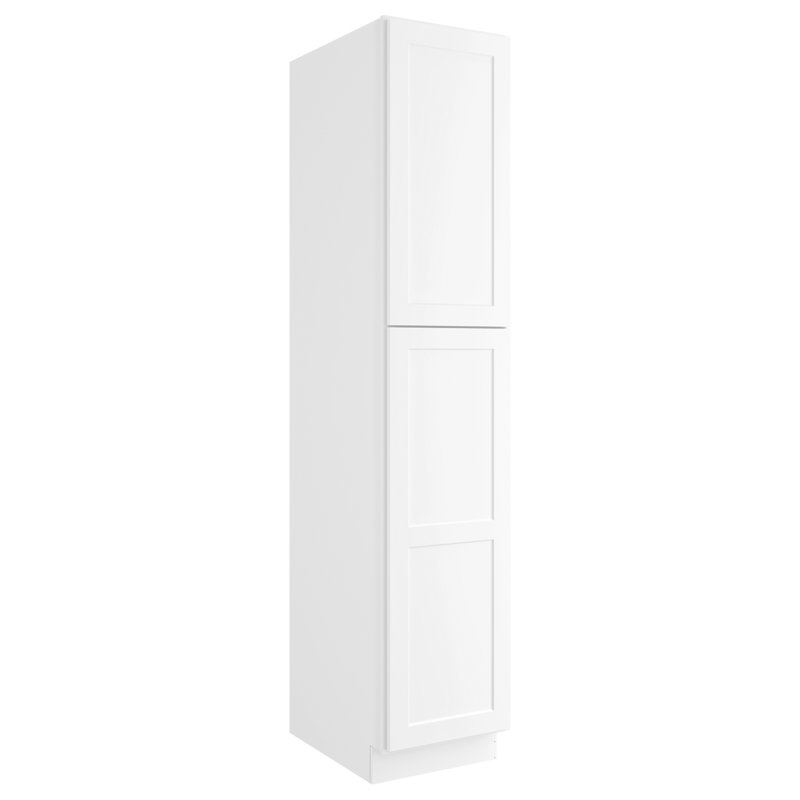 Armoire de cuisine avec tablettes réglables , H 90 po x l 18 po x P 24 po, Blanc
