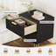 Ensemble de commode et table de chevet 3 pièces pour chambre à coucher, commode cannelée 9 tiroirs de 63 po-2062404574