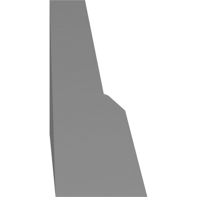 Pivot en uréthane fonctionnel triangulaire à montage en surface à gauche, apprêté, H 28,375 po x l 34 po x P 2 po