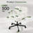 Home Office Desk Chair With Wheels And Flip-Up Arms-1770556653