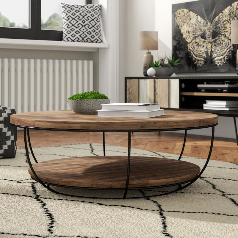 Sandrine Solid Coffee Table, Brut