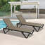 Ensemble de 2 chaises longues de piscine, chaise longue de patio sur roulettes-993530849