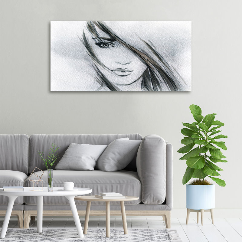 Portrait Of A Woman - No Frame Print on Canvas