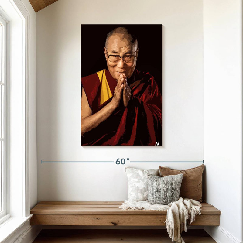 Dalai Lama Illustration, 45" H x 30" W