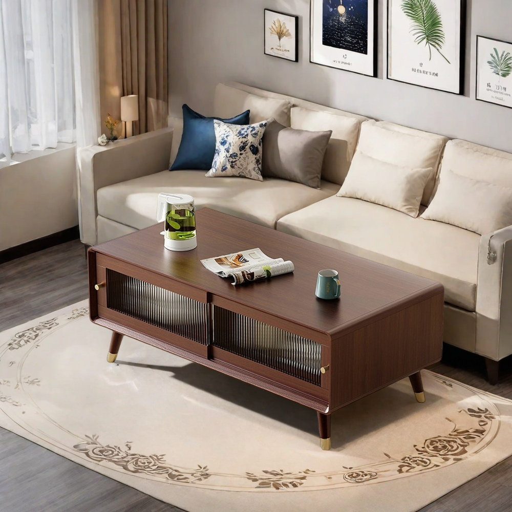 Trentastic Trails Coffee table with large storage rounded corners | Wayfair