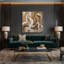 Art mural abstrait sur toile brune figurative-662831527