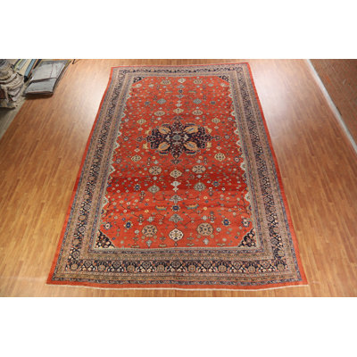 Pre-1900 Vegetable Dye Traditional Large Rug 12x18