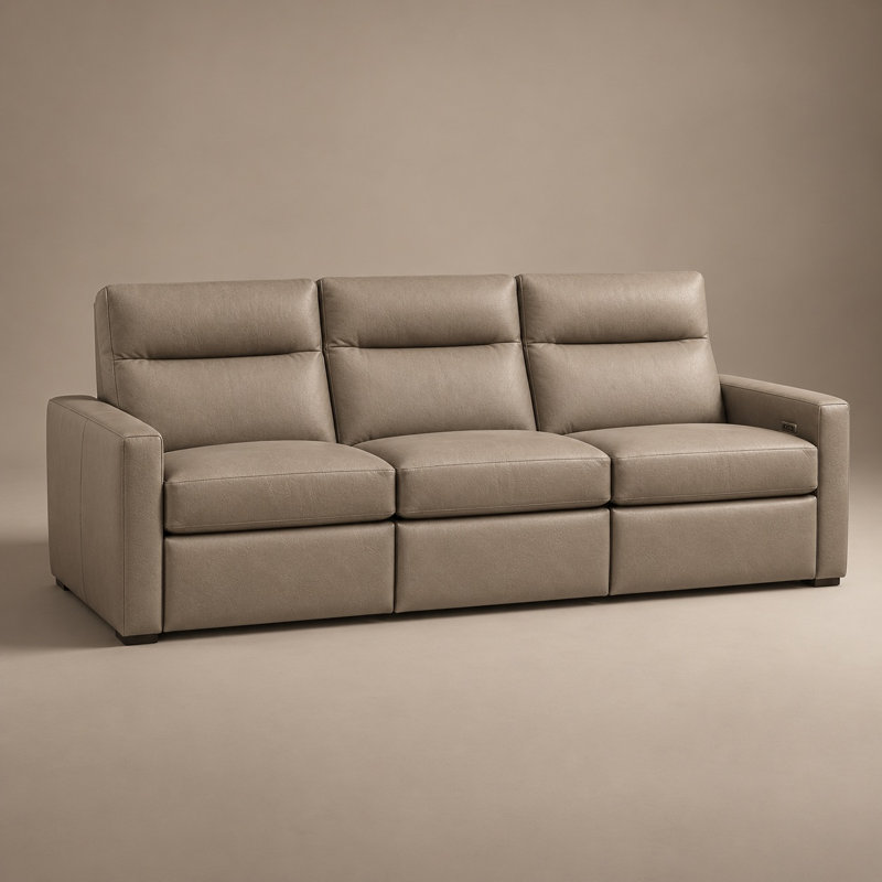 Keystone Heirloom Quality RAF Recliner in Buttery Soft 100% Top Grain Leather, Made to Order, Boca Cashmere