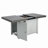 Extendable Rectangle Aluminum Alloy Fire Pit Table, 50,000Btu