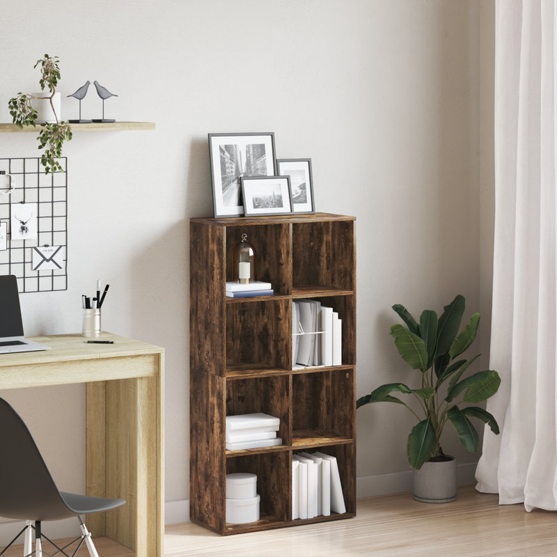 Abelia Bookcase, (4 Shelves) 130cmH x 66cmW x 30cmD, Smoked Oak