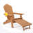 Folding Tale Chair With & Cup Holder, , Weather , Brown Patio Lawn Garden Backyard Extendable And Strong, Easy Assembly, Deck-47997825