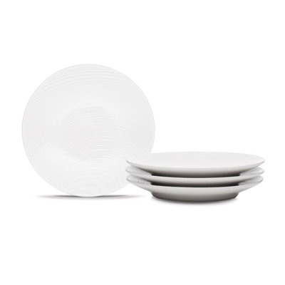 Noritake Colorscapes White-on-White Dune 6.5" Appetizer Plates