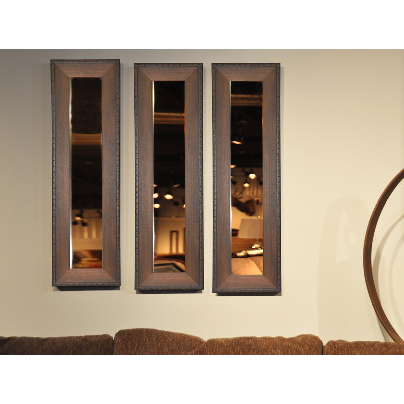 Trujillo Wood Flat Wall Mirror, 39.5" H x 11.5" W