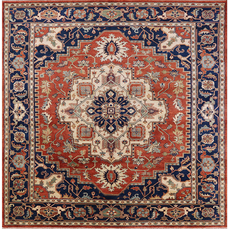 Oriental Indoor Rug, Square 4'