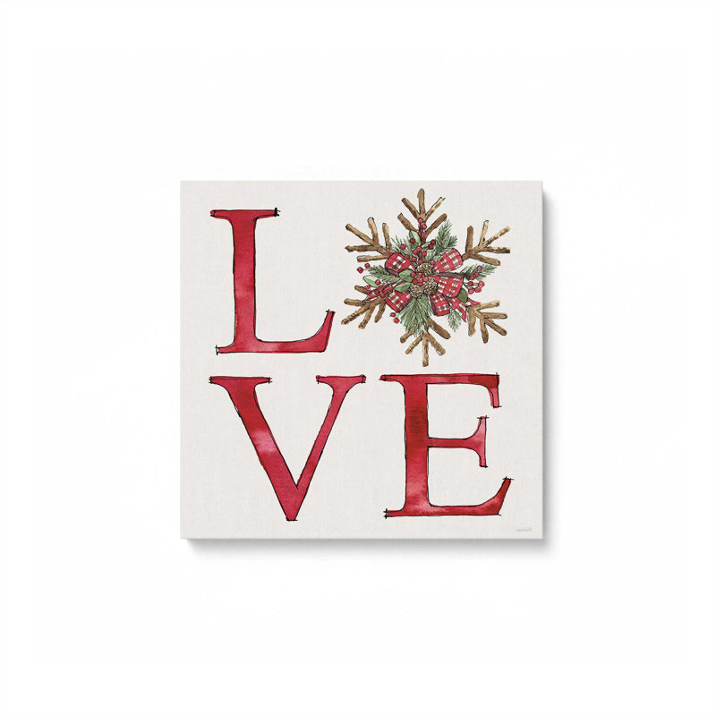 «Holiday Love», impression sur toile encadrée, Toile tendue, H 12 po x l 12 po x P 1,25 po