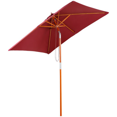 Parasol de marché 6,6 x 5 pi, parasol de marché avec inclinaison