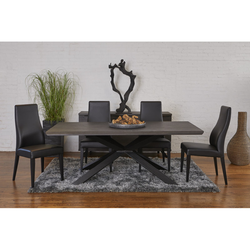Railsback Dining Table, 29" H x 79" L x 39.5" W, Gray