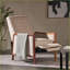 Fauteuils inclinables, fauteuil inclinable par pression de style moderne sable Mid-Century | Cadre en bois de bouleau brun noyer