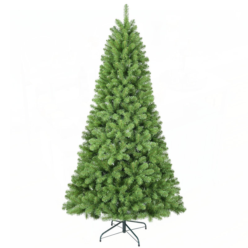 Arbre de Noël 7,5 pi avec fil mémoire, arbre en PVC artificiel à charnière 1200 pointes, installation facile pour la décoration intérieure des Fêtes